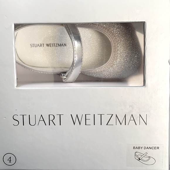 Stuart Weitzman Silver Baby Dancer Shoe - Picture 8 of 9